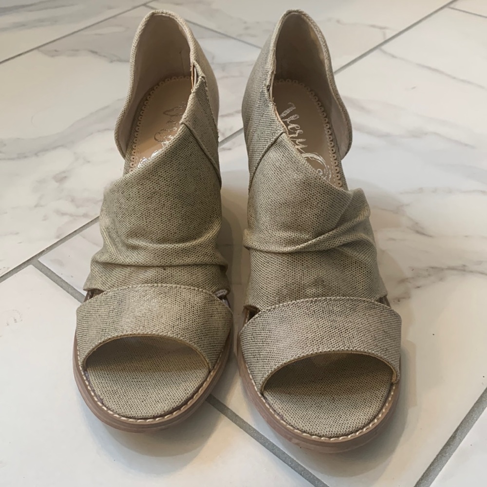 VeryG Open Toe Wedge Booties Size 11